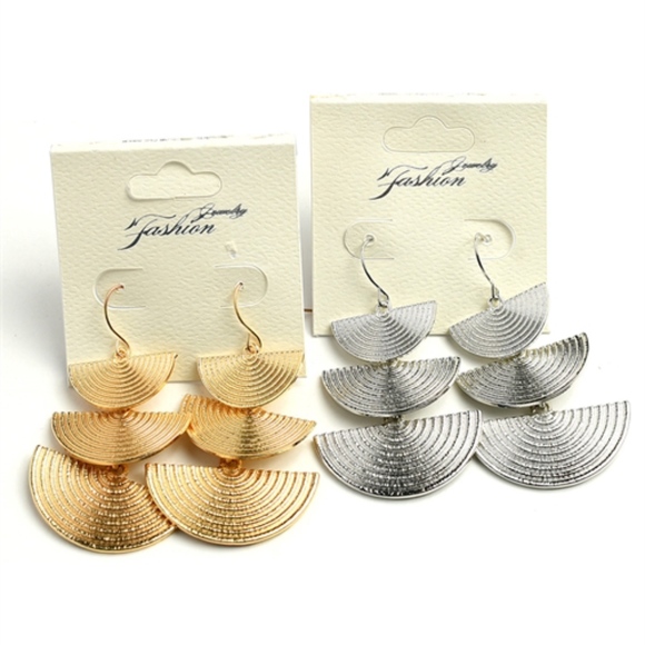 Jewelry - Design Drop Silver and Gold Earrings